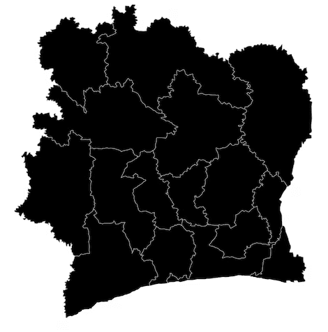 Côte d'Ivoire map